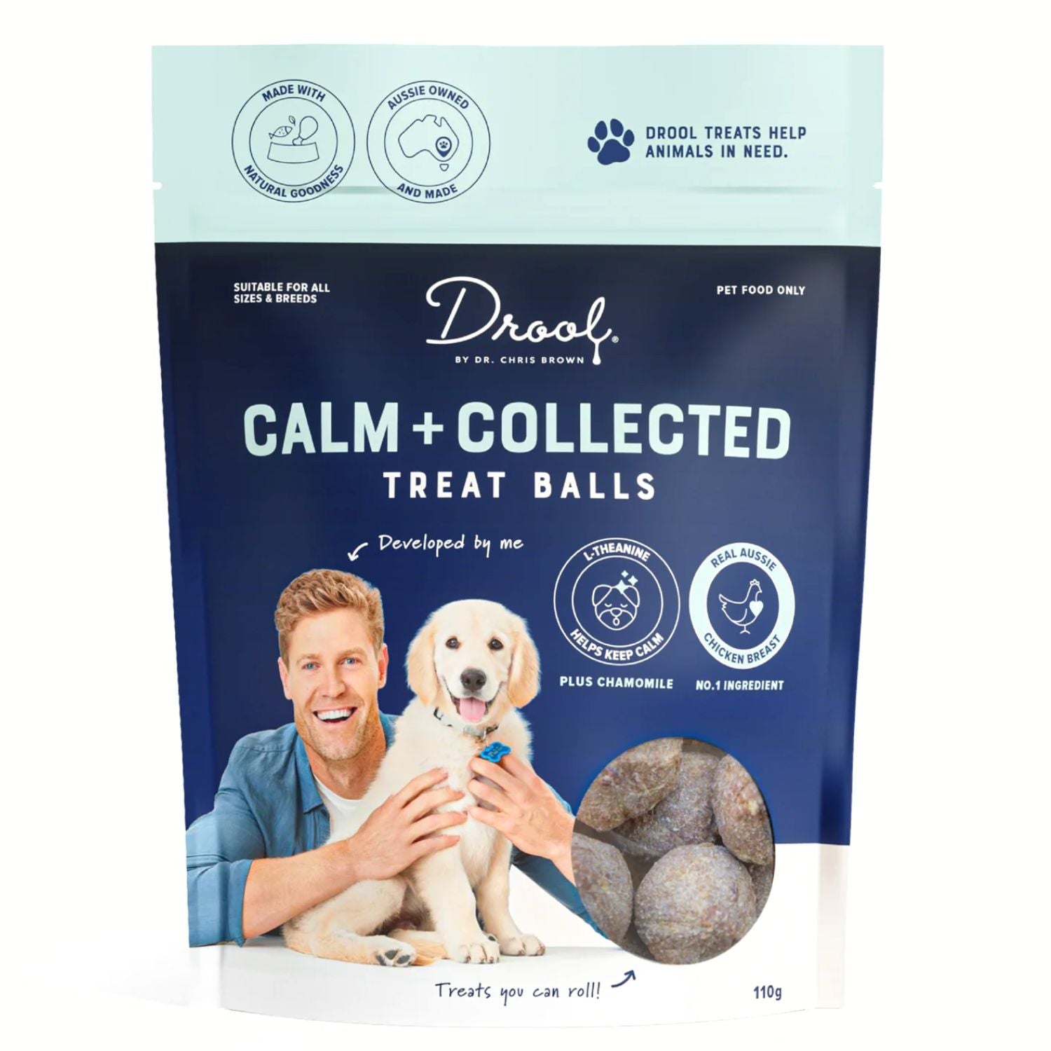 Calm + Collected Dog Treat Balls | Chicken